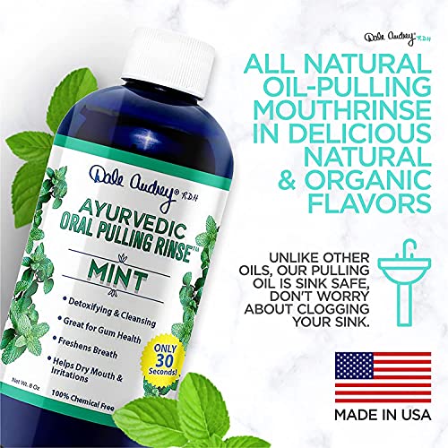 Dale Audrey Oil Pulling for Teeth and Gums Made in USA Mint Flavored