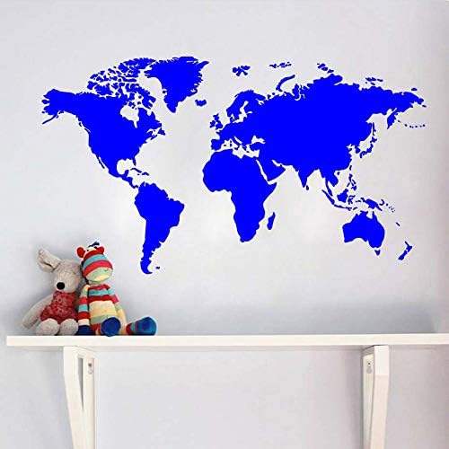 guijiumai World Map Wall Sticker If Travel Was Free You'd Never See Me Again Wall Art Vinyl Murals Home Decor Removable Living Room 1 107cmx58cm