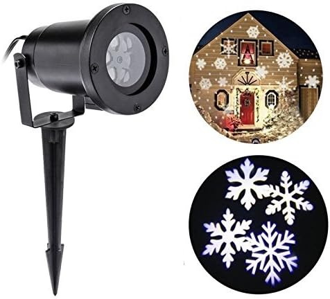 TD Design Christmas Snowflake Lights for Indoor Outdoor Moving White Snowflakes Light Lamp Spotlight Led Landscape Projection Lights Wall Decoration