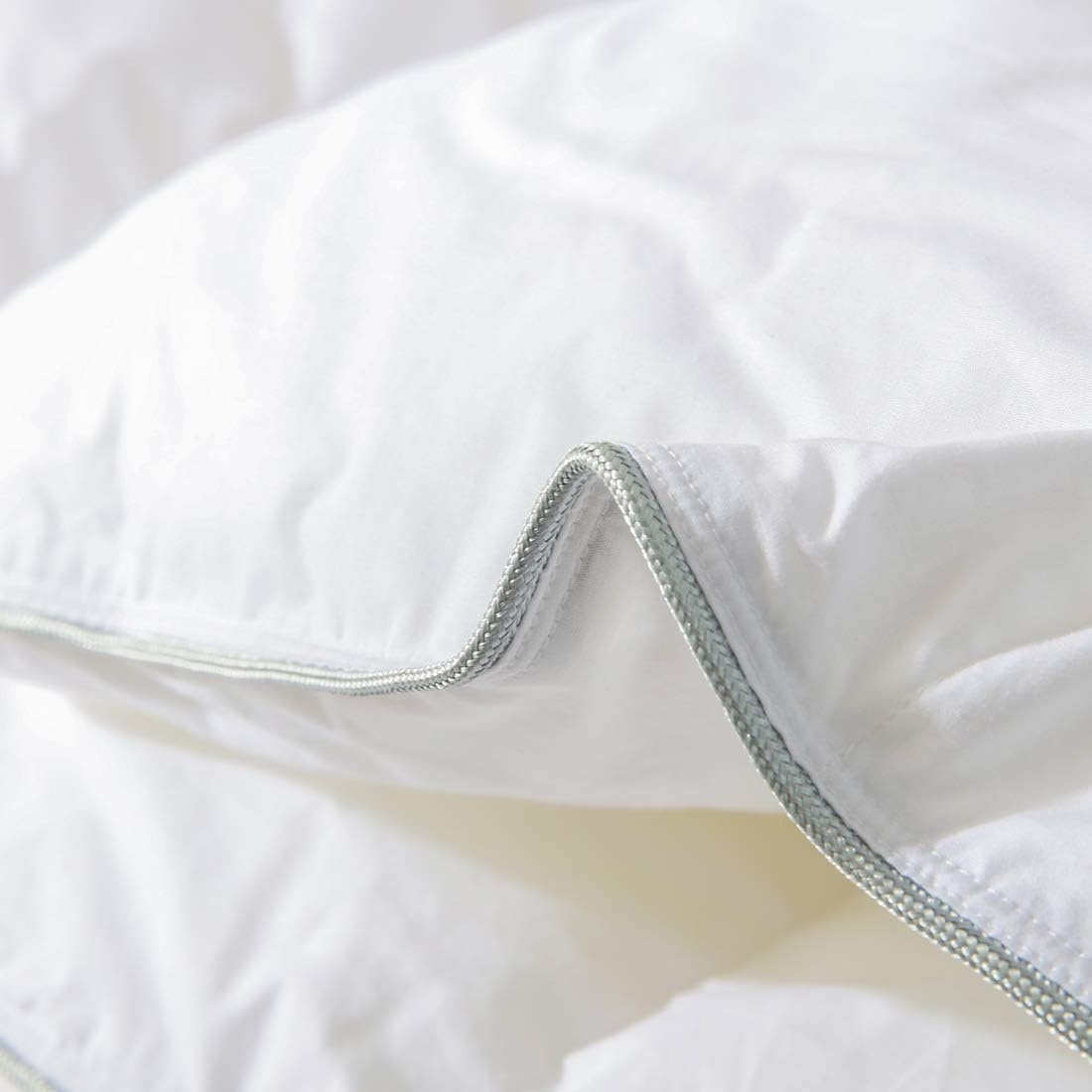 SNOWMAN White Goose Down Comforter Full/Queen Size 100% Cotton Shell Down Proof-Solid White Hypo-allergenic: Kitchen & Dining