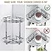 BESy Shower Corner Caddy Bathroom Shelf Floating , No Drilling with Glue or Wall Mounted with Screws,Heavy Duty and SUS304 Stainless Steel 2 tiers Storage Shelves Triangle Basket with Hooks,Chrome