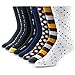 mixed 8 Pack Men's Casual Dress Socks, Bamboo Mix, Classy & Colorful Design, Size 9-13