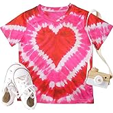 Toddler Valentine's Day Shirts Boys Girls Cute Love Heart Graphic T-Shirt Casual Short Sleeve Tee Tops