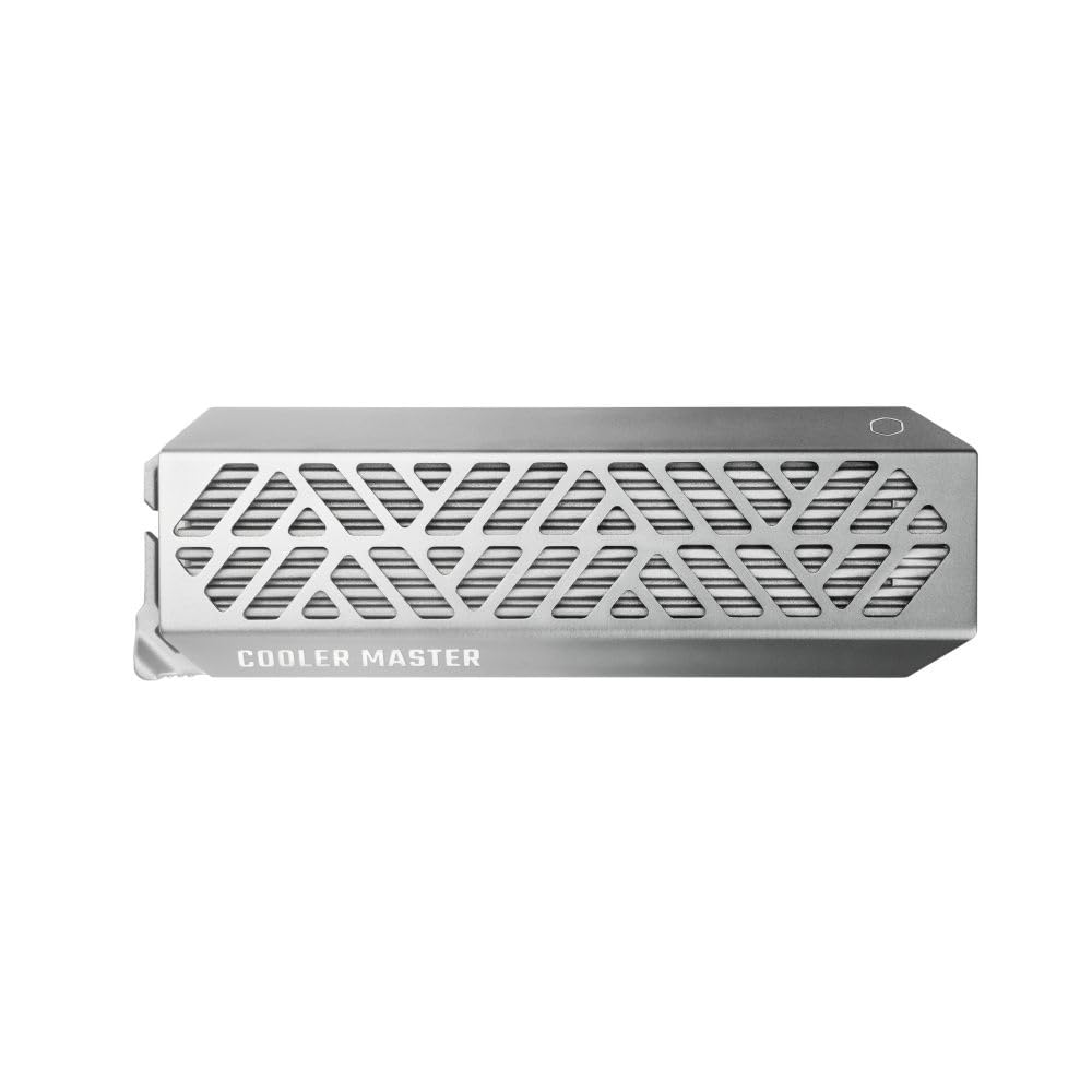 Cooler Master Oracle Air - NVME M.2 SSD Enclosure, Large Heatsink, Dual Layer Aluminium Shell, Up to 1000 MB/s, Tool Free, MOLLE Compatible, USB 3.2 Gen 2 Type-C, Multi Platform Support, 130 g