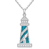 Iringnier Lighthouse Necklace for Women Sterling Silver Ocean Pendant Necklace Jewelry Jewelry Gifts for Women