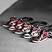 Fashion Mini Sneaker 3D Keychain AJ1 Basketball Shoes Key Ring Couple with Box for Christmas Gift 1Piece