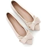 Stunner Womens Bowknot Flower Ballet Flats Pointed Toe Soft Dress Shoes