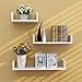 TANBURO Set of 3 White Floating Shelves U Shaped Book CD DVD Storage Display Wall Shelf E1 MDF Quick to Install Load Capacity 15 lbs