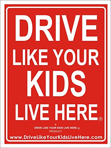 2 Pack - Drive Like Your Kids Live Here Yard Sign, Drive Slow/Children At Play Reminder