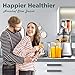 AMZCHEF Professional Slow Juicer, Vegetable & Fruit Juicer Machine, Two speeds, Silent motor ≤60dB, Cleaning brush & Juice jug Include, (150 Watts/Silver grey)