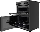 Indesit 60cm Double Oven Electric Cooker Black ID67V9KMB view 6