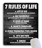 Wknoon 7 Rules of Life Motivational Quotes Mouse
