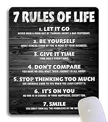 Wknoon 7 Rules of Life Motivational Quotes Mouse