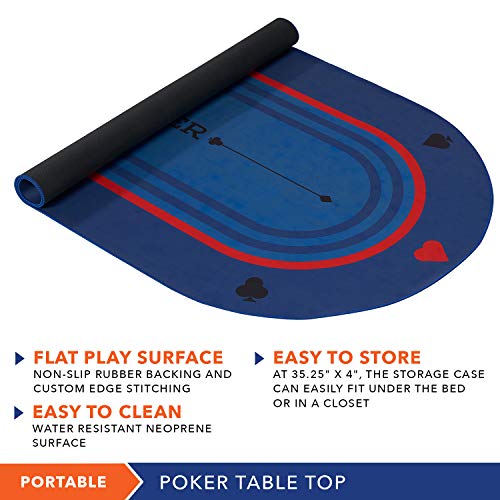 Rally-and-Roar-Poker-Tabletop-Oval-70-x35-Rubber-Foam-with-Carry-Case-Portable-Large-Poker-Table-Cover-with-Non-Slip-Backing-Water-Resistant-Premium-Card-Supplies-and-Casino-Games-for-Adults