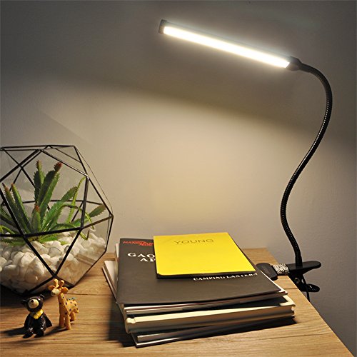 UPC 840404121976, LEPOWER Led Clip on Light / Reading light with Gooseneck 6W Piano Light Color Temperature Chanageable (Black)