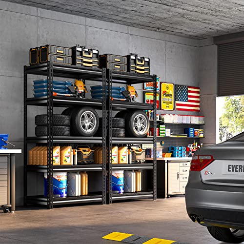 REIBII 72" Garage Shelving Heavy Duty Shelving Loads 1690 LBS, Garage