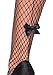 Leg Avenue Women's Backseam Ankle Bow Industrial Fishnet Stockings with Attached Garter Belt