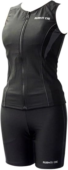 Amazon Co Jp 水着 レディース フィットネス 体型カバー セパレート 女性 フロントジッパー Uv 9m 11l 13l 15ll 17ll 服 ファッション小物