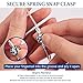 NinaQueen 925 Sterling Silver Snake Chain Bracelet with Blue Clasp Charms 7.5 Inches