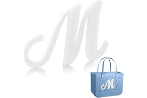 ALKNOT Decorative Lettering Charms for Bogg Bag, Alphabet Lettering Accessories, Decorative Bogg Bag Charms Insert Alphabet Lettering, Alphabet 3D Letters for Personalizing Handbag DIY White