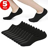 M&Z Mens 5 Pack No Show Socks Antiskid Terry Foot Athletic Cotton Sports Sock