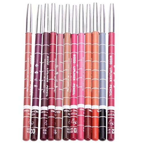 Professional Lipliner, AMA(TM) 12Pcs Women Long Lasting Makeup Lip Pencil Cosmetic Lip Liner Lipstick Sets (Random)