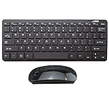 LB1 High Performance New Ultra-Slim Wireless Keyboard and Optical Mouse 2.4Ghz Wireless Combo Portable for Sony VAIO Tap All-in-One Touchscreen SVJ20215CXB 20-Inch Desktop (Black)