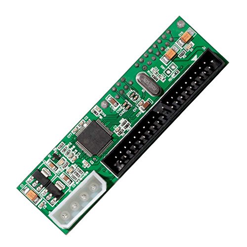 QNINE 2.5 inch SATA to 3.5 inch IDE Adapter, 2.5 or 3.5 Inch HDD or SSD SATA Hard Drive to 40 Pin 3.5 Inch PATA Desktop Converter Card