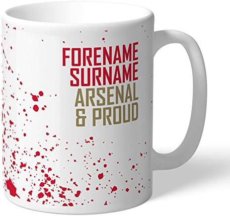 Official Personalized Arsenal FC Proud Mug - FREE PERSONALISATION