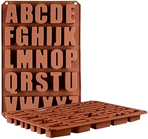 Alphabet Mold Silicone 26 Holes Cake Fudge Mould/Chocolate Cookie Candy Mould/Baking DIY Accessories High Temperature Best Food Grade Easy To Operate And Clean