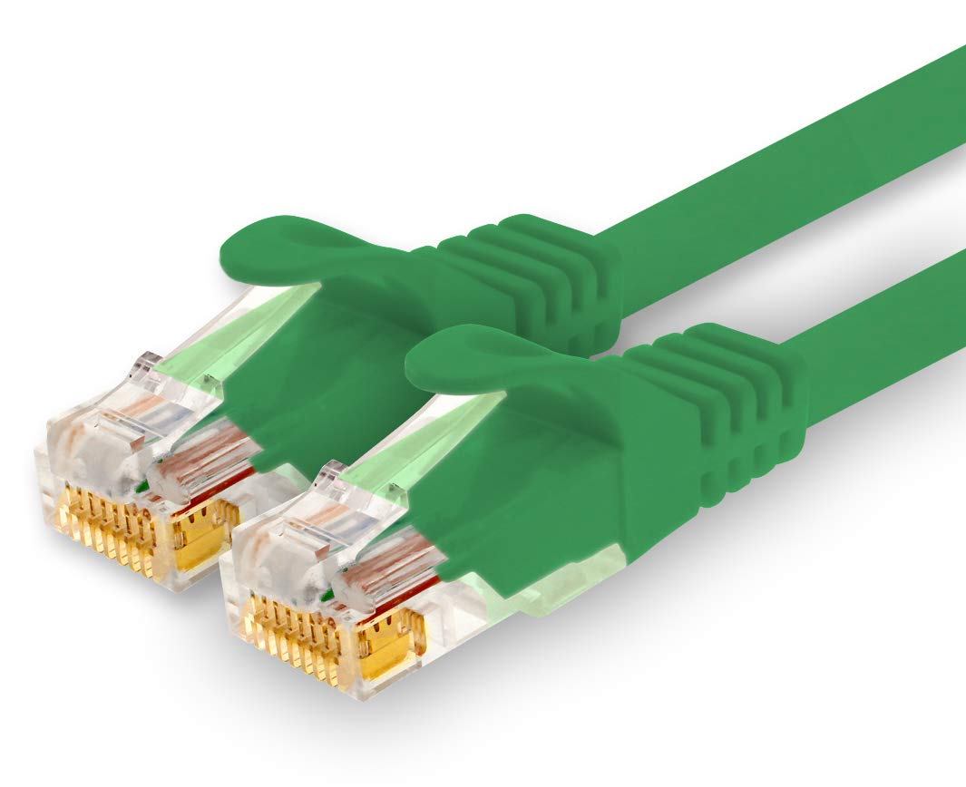 1CONN - 3.0m network cable, Ethernet, Lan & patch cable for maximum internet speed & connects all devices with RJ 45 socket green - 1 piece