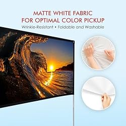 Pyle Projector Screen with Stand - 100" 16:9 HD 4K