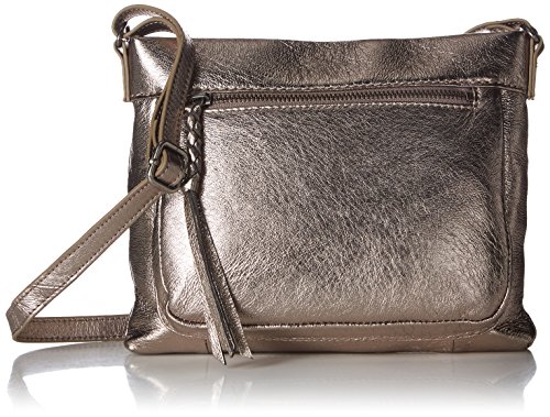 The Sak Sanibel Leather Mini Crossbody, Pyrite Metallic in Kenya