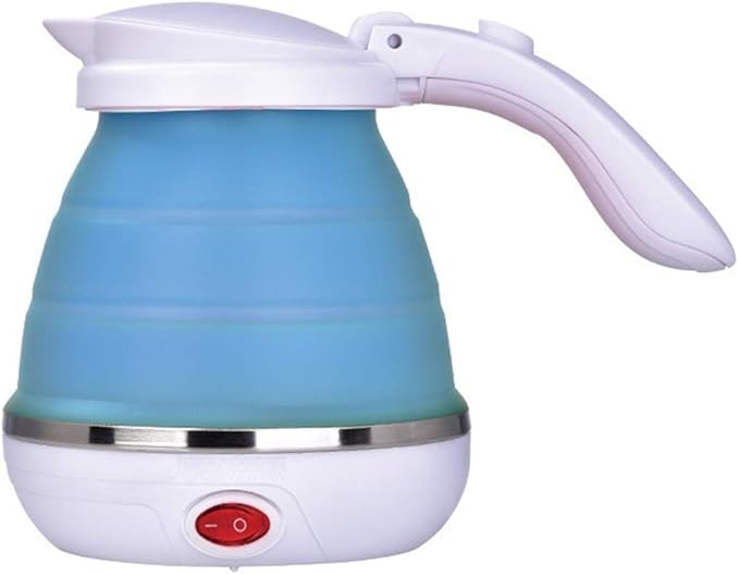 Mini Electric Kettle Collapsible Foldable for Traveling with Dual Voltage & Auto Shut Off & Boil