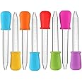 Yiasangly 5ml Liquid Droppers Clear Medicine Silicone and Plastic Pipettes Eye Dropper with Bulb Tip for Kids Candy Molds (8 