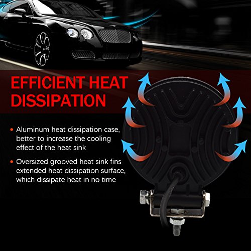 LED Pods 4 Inch Light Bar SAFEGO 2Pcs 27W Waterproof Flood Beam Cree Chips LED Bar Work Light Super Bright Off Road Light Driving Fog Lamp for Truck ATV UTV Jeep Boat Tractor Tacoma 4X4,1Year Warranty - Thumbnail 2