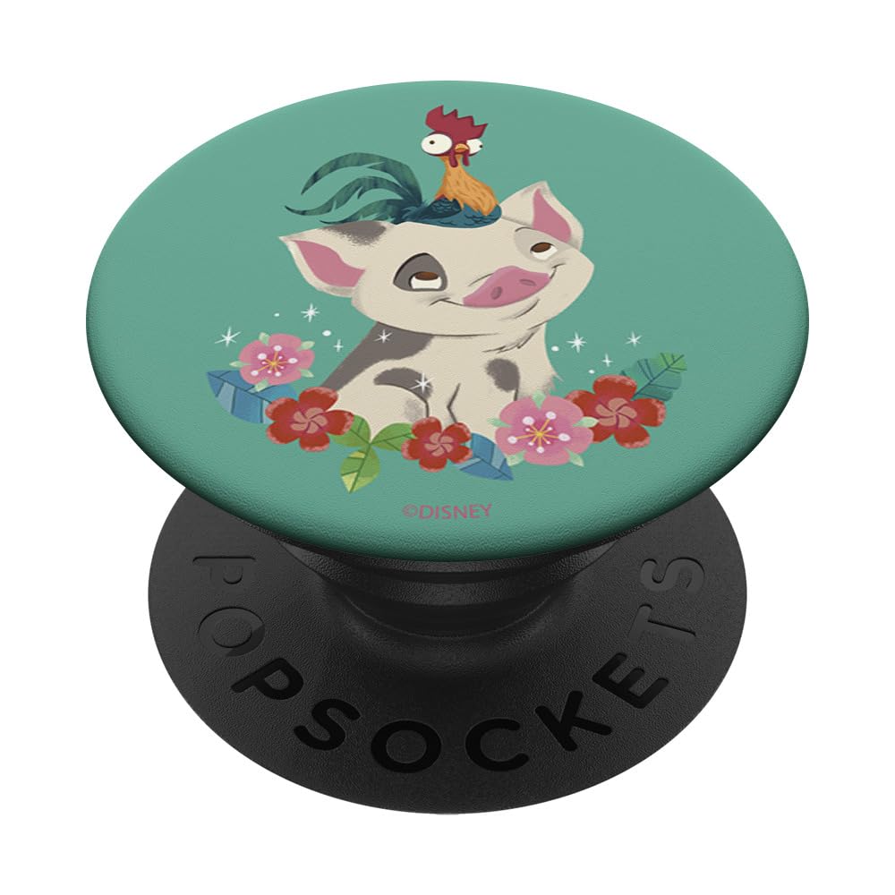 Disney Moana Pua & Hei Hei Floral PopSockets Swappable PopGrip