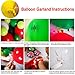 Christmas Balloons Garland & Arch Kit, 94 Pack Dark Green White Red Pink Gold Latex Balloons Candy Santa Claus Foil Confetti Balloon Strip Set for Christmas Xmas New Year Party Decorations