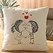 Valentine Pillow Covers, Mostsola Painting Linen Cushion Throw Pillow Cushion Covers (Valentines Day Gift for Your lover) (B)