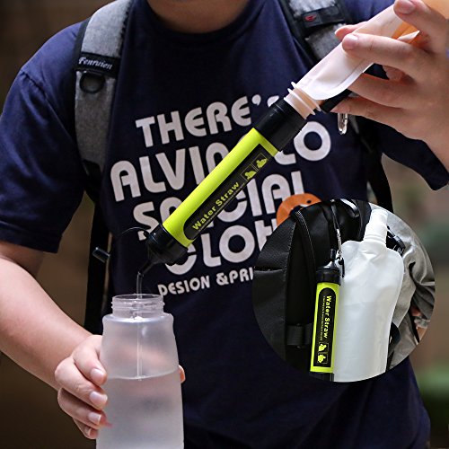 Water Straw Filter, X-DRAGON Mini Water Filtration System for Survival, Hiking, Camping, Travel, and Emergency Preparedness