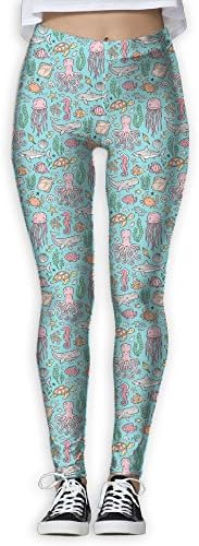 Woman Nautical Fish Ocean Sea Shark Octopus Whale Sports Yoga Pants Printed Fitness Leggings