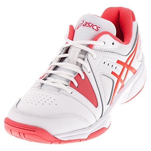 ASICS Women's Gel-Gamepoint Tennis Shoe, White/Diva Pink, 9.5 M US