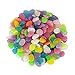 KAPIA 200 Pcs Colorful Glowing Garden Pebbles, Glow in the Dark Decorative Stone for Walkways Decor, Luminous Stones for Plants Pot, Fish Tank etc,Colorful Luminous Plastic Pebbles (Colorful)