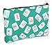 Mah Jongg Direct Green Color Tiles Pattern 3-Zipper Purse, Holds 2024 Card, Easy to Clean, Designer Style