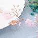 Barogirl Wedding Headpiece Rose Gold Bride Flower Hair Vine Pearl Bridal Crystal Headband for Women (Rose Gold)