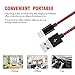 AOFU iPhone Cable,3Pcs 6FT Nylon Braided Lightning Charger to Cable Data Syncing Cord Compatible with iPhone 7/7 Plus/6S/6S Plus,SE/5S/5,iPad,iPod Nano 7(Black Red)