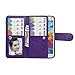 Case for Samsung S5,xhorizon TM FLK Premium Leather Folio Wallet Magnetic Wristlet Soft Flip Multiple Card Slots Case for Samsung Galaxy S5 i9600(Purple)