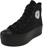 Maxstar Women's C50 7 Holes Zipper Platform Canvas High Top All Sneakers