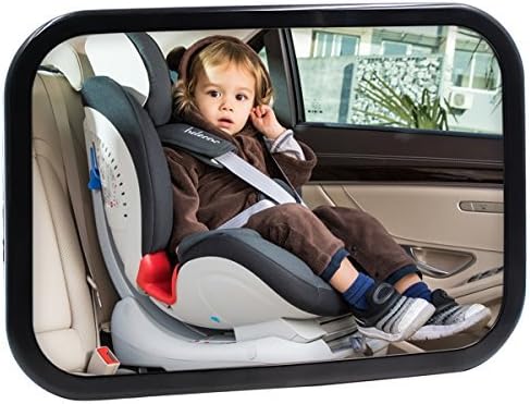 Baby Back Seat Car Mirror View Rear Facing by Hippih, No Headrest Expanded View