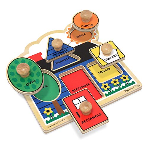 Melissa & Doug Jumbo Knob Wooden Puzzles Set Shapes and Barn Pricepulse